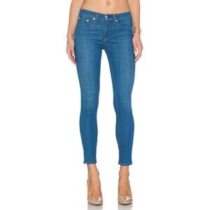 Rag & Bone High Rise Cropped Jeans in Finch